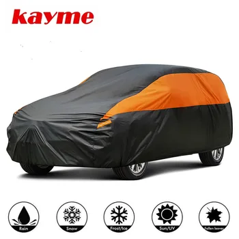 Автомобильный чехол Kayme для автомобилей, Всепогодный, водонепроницаемый, Защита от Солнца, ультрафиолета, дождя, пыли, снега, Универсальный, подходит для Седана, внедорожника, хэтчбека