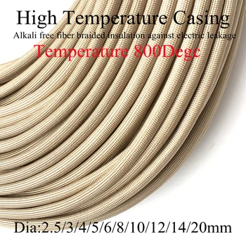 1 ~ 20 мм Плетеный рукав из стекловолокна 800 °C Высокотемпературная Химическая стеклянная Изоляция Из мягкого волокна Для прокладки кабеля