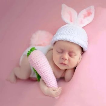 Новорожденный кролик, проектирующий реквизит для фотосъемки, Костюм для малышей, Комплект одежды