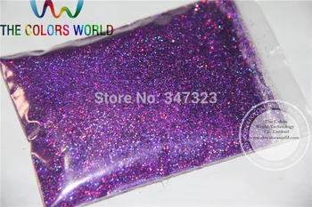 0,4 мм Лазерная пыль фиолетового цвета с голографическим блеском, инструменты для ногтей или другие художественные украшения, блестки