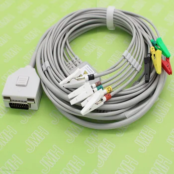 DB15P ЭКГ животных ECG EMG с 10-выводным кабелем и электродом с зажимом 