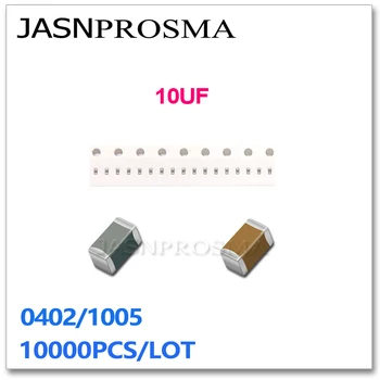 JASNPROSMA 10000 Шт 0402 1005 X5R Y5V ± 10% ± 20% RoHS 10 мкФ 106 6,3 В 10 В 16 В K M SMD Высококачественный Новый Многослойный Конденсатор