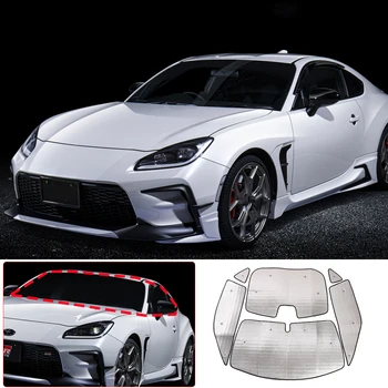 Для 2012-2021 Toyota 86/Subaru BRZ алюминиевая фольга серебристого цвета, автомобильное полное оконное стекло, солнцезащитный козырек, аксессуары для интерьера автомобиля