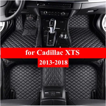 Автомобильные Коврики Для Cadillac XTS 2013 2014 2015 2016 2017 2018 Флэш-Коврик Кожаные Пользовательские Накладки Для Ног Автомобильный Ковровый Чехол