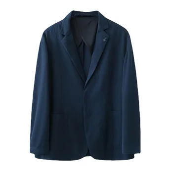 5985-2023 Осенне-зимний новый продукт, мужской костюм, деловой, повседневный, простой, в сетку, однотонный, западный жакет, мужское верхнее пальто