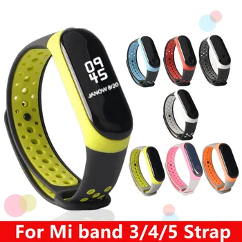 Для Mi Band 5 6 4 ремешок спортивные Силиконовые часы наручный браслет Mi band 4 5 аксессуары браслет смарт-ремешок для Xiaomi mi band 3 4 5