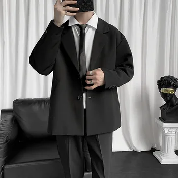 Lin2159-Однотонный костюм, модный тренд, высокий комплект из двух предметов