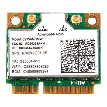 Wi-Fi Centrino Advanced-N 6235 6235 Мини-карта Wi-Fi PCI-E 802.11abgn Двухдиапазонная 300 Мбит/с Беспроводная связь, совместимая с Bluetooth 4.0