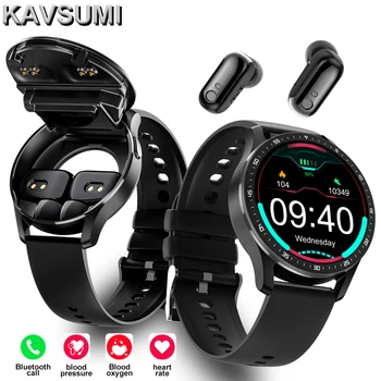 2023 Новая Гарнитура X7 Smart Watch TWS Two In One Беспроводная Bluetooth Двойная Гарнитура Вызов Здоровья Кровяное Давление Спорт Музыка Smartwatch