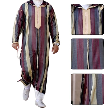 Модные Мусульманские платья с длинным рукавом, мягкий халат Абайя, исламская одежда, подарки для мужчин