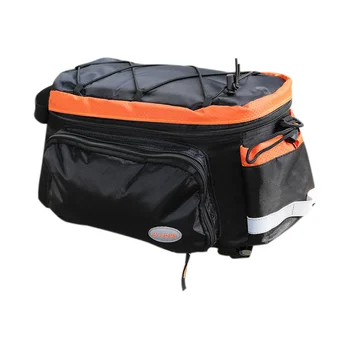 Велосипедная сумка B-SOUL, Водонепроницаемая Велосипедная Сумка для багажника На заднем сиденье, Многофункциональная Портативная Упаковка, Выдвижная Велосипедная Сумка для Багажа, Оранжевая
