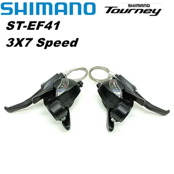 Переключатель Shimano Tourney SL-EF41 3x7Speed для MTB велосипеда Левый правый рычаг переключения передач для горного велосипеда