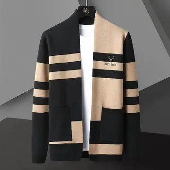 2023 весенний новый кардиган, свитер, верхняя одежда, мужской свитер, пальто, мужской тренд, красивый модный повседневный универсальный свитер