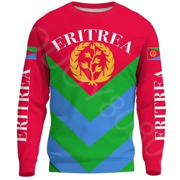 2022, осенне-зимний мужской свитер с круглым вырезом и принтом африканских стран, свитер с флагом Эритреи, специальный свитер