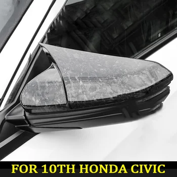 Форма Рога ABS Из Углеродного Волокна, Крышка Бокового Зеркала заднего Вида, Колпачки Заднего Вида Для Honda Civic 10th 2016 2017 2018 2019 2020