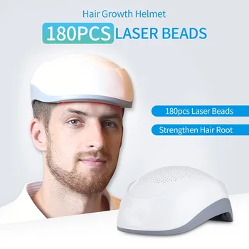 Способствует отрастанию волос Лазерный шлем 180 шт. Светодиодные фонари Инфракрасная Шапочка Для роста волос Терапия От Выпадения Волос Массажная Машина Для Ухода за волосами