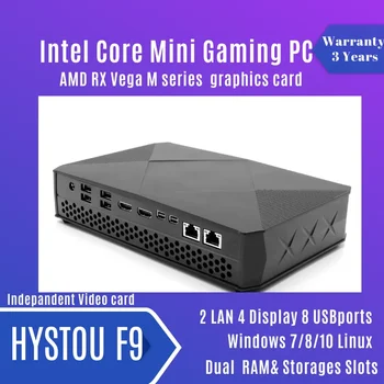 Новейший игровой ПК HYSTOU F9 С процессором Intel Core i7 i5 С графикой AMD Radeon RX Vega M GH Двухканальный 64 ГБ оперативной памяти DDR4 Windows 10
