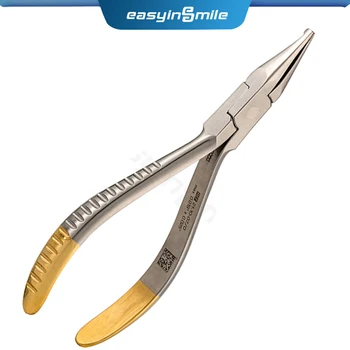 Easyinsmile стоматологические ортодонтические плоскогубцы Howe Forcep с позолоченной ручкой из нержавеющей стали