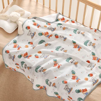 Муслиновое одеяло, детские Хлопчатобумажные Квадраты, Летние Одеяла с принтом, Пеленальные ткани, вещи для новорожденных, аксессуары для новорожденных, вещи