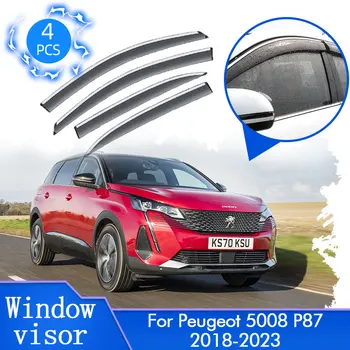 Для Peugeot 5008 P87 MK2 2018 2019 2020 2021 2022 2023 Автомобильная Дверь Дождевик На Окно Козырек Дефлектор Тент Защитная Крышка Отделка Аксессуары