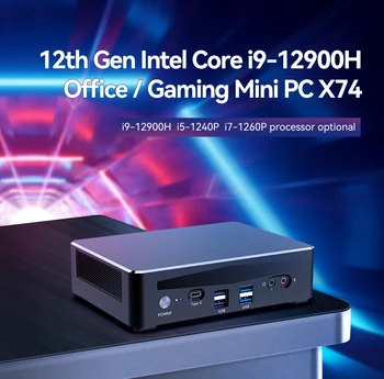 Мини-ПК Intel Core i9-12900H 12-го поколения с 14 ядрами до 5,0 ГГц DDR4 32G M.2 NVME SSD 1 ТБ с выходом WiFi6 4K Windows 10/11