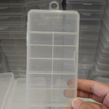 Накладные кончики ногтей, 1 шт., прозрачная пустая коробка для хранения, Пластиковый органайзер для дизайна ногтей, контейнер для блестящих ювелирных изделий из горного хрусталя, бусины