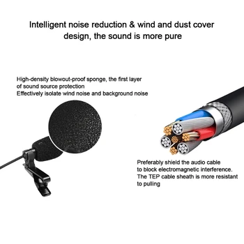 Профессиональный видеомикрофон, петличный микрофон для видеосъемки INSTA-360 ONE X2 TypeC с петличным микрофоном на открытом воздухе