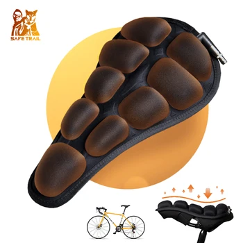 Мягкий чехол для велосипедного сиденья, 3D Велосипедное седло, дышащее, с надувной подушкой безопасности, Толстая Силиконовая Водонепроницаемая MTB Для горных велосипедов